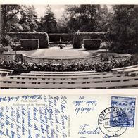 AK Forst Lausitz Parktheater auf der Wehrinsel s/ w von 1955