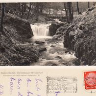 AK Baden Baden Geroldsauer Wasserfall von 1936 s/ w