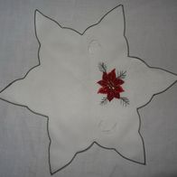 TWF Weihnachtsdecke Tischdecke Sternform Ø 29 Polyester einwandfrei erhalten