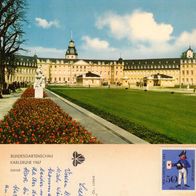 AK Schloß Karlsruhe 1967 in Farbe