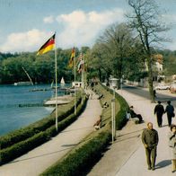 AK Malente Gremsmühlen Dieksee Promenade in Farbe