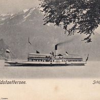 AK Schiff Italia auf dem Vierwaldstaettersee Raddampfer s/ w - unbenutzt