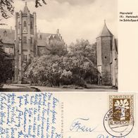AK Mansfeld Schloßpark s/ w von 1968