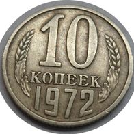 10 Kopeken 1972 UdSSR, Russland ##