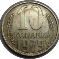 10 Kopeken 1979 UdSSR, Russland ##