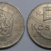 Tschechoslowakei 5 Kronen 1979 ## U