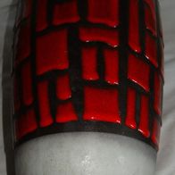 DP Bodenvase groß Lavaoptik schwarz rot grau H30 Ø19 wenig benutzt gut erhalten