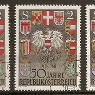 Österreich Mi. 1273-75 o Republik 1969 ANK1303/5 SG1532-4 gestempelt
