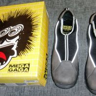 MEGA GAGA Schuhe Gr 40 Boarder 02.4400-500 Leder/ Synth. Nubuk grau Neopren schwarz
