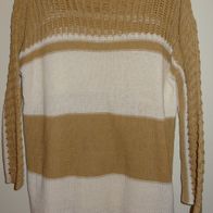 KP BPC Selection Pullover 40/42 beige weiß 100% Baumwolle gestrickt wenig getrag