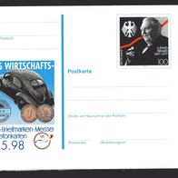 BRD / Bund 1998 Sonderpostkarte Briefmarkenmesse Ganzsache PSo 52 ungebraucht -1-