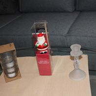Konvolut IKEA 4 x Teelichthalter Galej, Migros Raumduft Nikolaus, Kerzenhalter