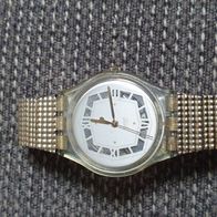 Armbanduhr Swatch Swiss goldfarben Flexband Large