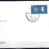 DDR 1983 200. Todestag von Leonhard Euler MiNr. 2825 FDC gestempelt