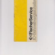Fischer IC - Schnellvergleichsliste 1984