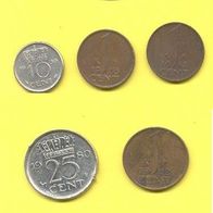Münzen Niederlande Wilhelmina – Juliana – Beatrix Lot 8 Stück