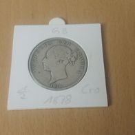 Großbritannien/ UK - 1/2 Crown 1878 Victoria (Silber)