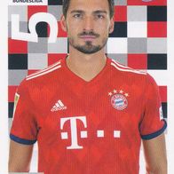 Bayern München Topps Sammelbild 2018 Mats Hummels Bildnummer 202