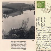 AK See Stausee mit Gedicht von 1958 s/ w