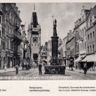 Sammel-AK Freiburg Breisgau Kaiserstraße mit Martinstor s/ w - unbenutzt