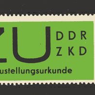 DDR 1965 Dienstmarke für Sendungen mit Zustellungsurkunde MiNr. 2 postfrisch