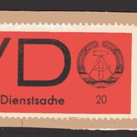 DDR 1965 Aufkleber für vertrauliche Dienstsachen MiNr. 3 gestempelt auf Papier -2-