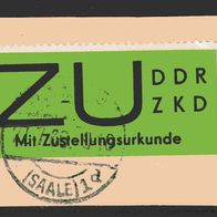 DDR 1965 Dienstmarke für Sendungen mit Zustellungsurkunde MiNr. 2 gestempelt Papier 1