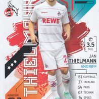 1. FC Köln Topps Match Attax Trading Card 2021 Jan Thielmann Kartennummer 213