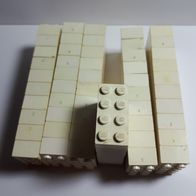 LEGO Stein 2x4 weiss, 56 Stück, gebraucht, ungereinigt