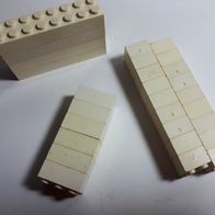 LEGO Stein 2x3,2x2,2x8 weiss, gesamt 28 Stück, gebraucht, ungereinigt