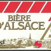 Etiquette de bière "BIÈRE D´ ALSACE" Brasserie Meteor Hochfelden Dép. Bas-Rhin