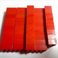 LEGO Stein 2x3, rot, gesamt:49 Stück, gebraucht, ungereinigt