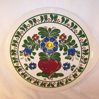 Handbemalte Limburg Dom Keramik Tortenplatte, 60er Jahre