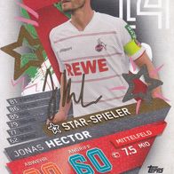 1. FC Köln Topps Match Attax Trading Card 2021 Jonas Hector Star-Spieler Nr. 215