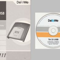 DeTeWe Handbuch & CD für TA 33 USB Bedienungsanleitung Manual Treiber