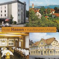 AK Kaufbeuren Allgäu Hotel Hasen Mehrbildkarte in Farbe - unbenutzt