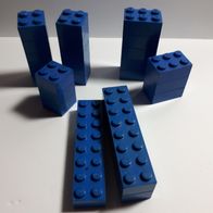 LEGO Stein blau 2x8,2x2,2x3, gesamt 24 Stück, gebraucht, ungereinigt