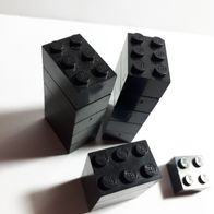 LEGO Stein schwarz, 2x3, 2x2 , ungereinigt, gebraucht