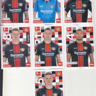 7x Bayer Leverkusen Topps Sammelbilder 2018 ungeklebt