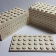 LEGO Platte 4x8, weiß, gesamt 18 Stück, gebraucht, ungereinigt