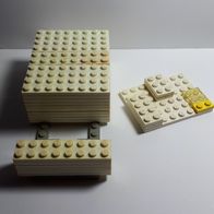 LEGO Platte 2x8, weiß, gesamt 63 Stück, gebraucht, ungereinigt