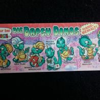 10 x Ü - Ei Beipackzettel Die Dapsy Dinos 1995 + ZBA