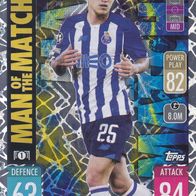FC Porto Topps Trading Card Champions League 2021 Otavio Nr.408 Man of The Match