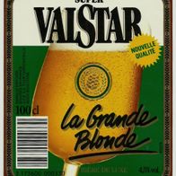 Etiquette de bière "VALSTAR" Brassée en France SEB SA Tour Chenonceaux Boulogne
