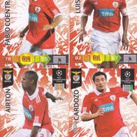 4x Benfica Lissabon Panini Trading Card Champions League 2010