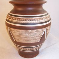 Sawa Sgraffito / Ritzdekor Keramik Vase 60er Jahre, Design Franz Schwaderlapp * **