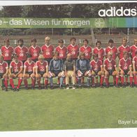 Adidas Mannschaftsbild Bayer 04 Leverkusen Saison 1983