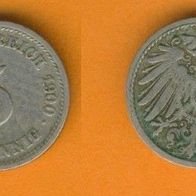 Deutsches Reich 5 Pfennig 1900 D