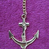 NEU Anhänger Anker goldfarben maritim Meer Schmuck Deko Seefahrer Schlüssel Charms