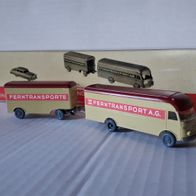 Wiking 1:87 Mercedes LP 312 Möbelkofferzug grünbeige PMS Verkehrs Modelle 4 (2011)